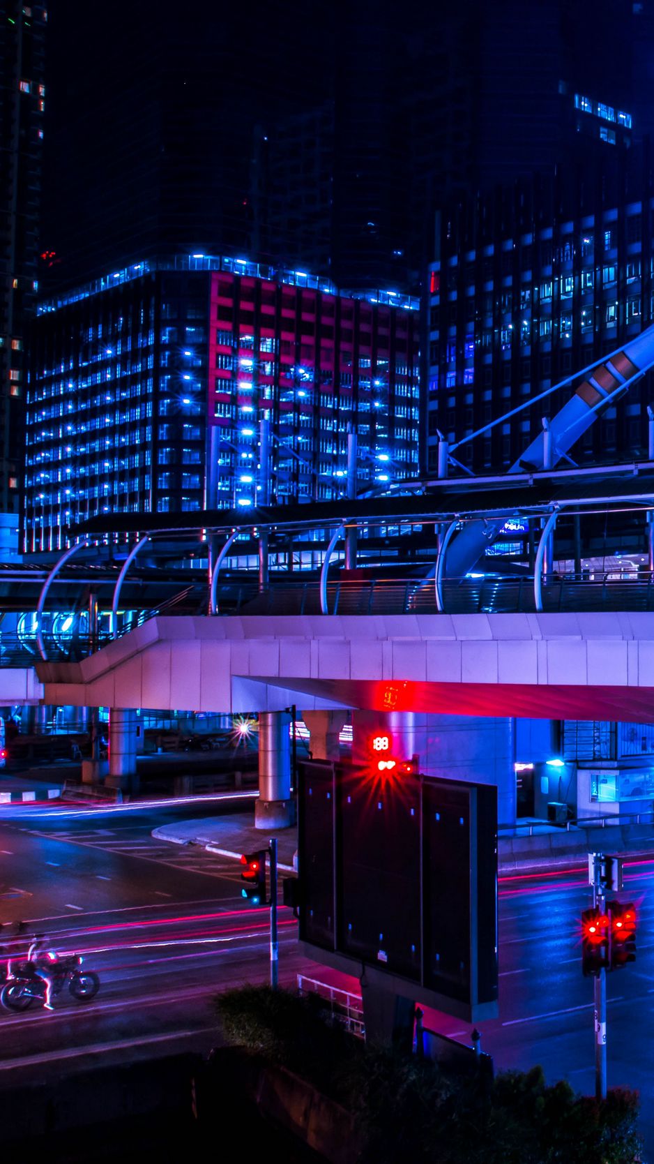 Download wallpaper 938x1668 night city
