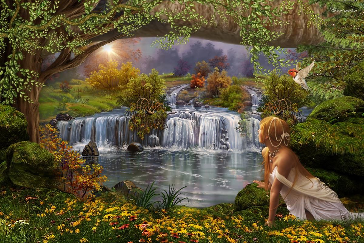 Fairy Garden Desktop Wallpaper
