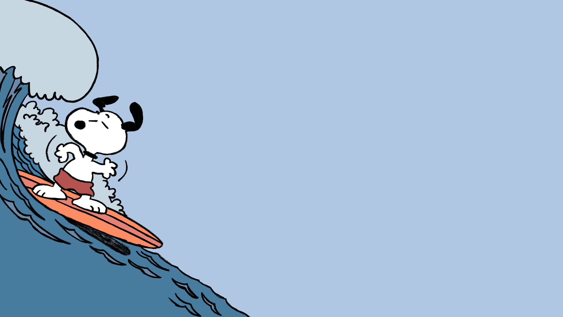 Snoopy Sufing(1920x1080)