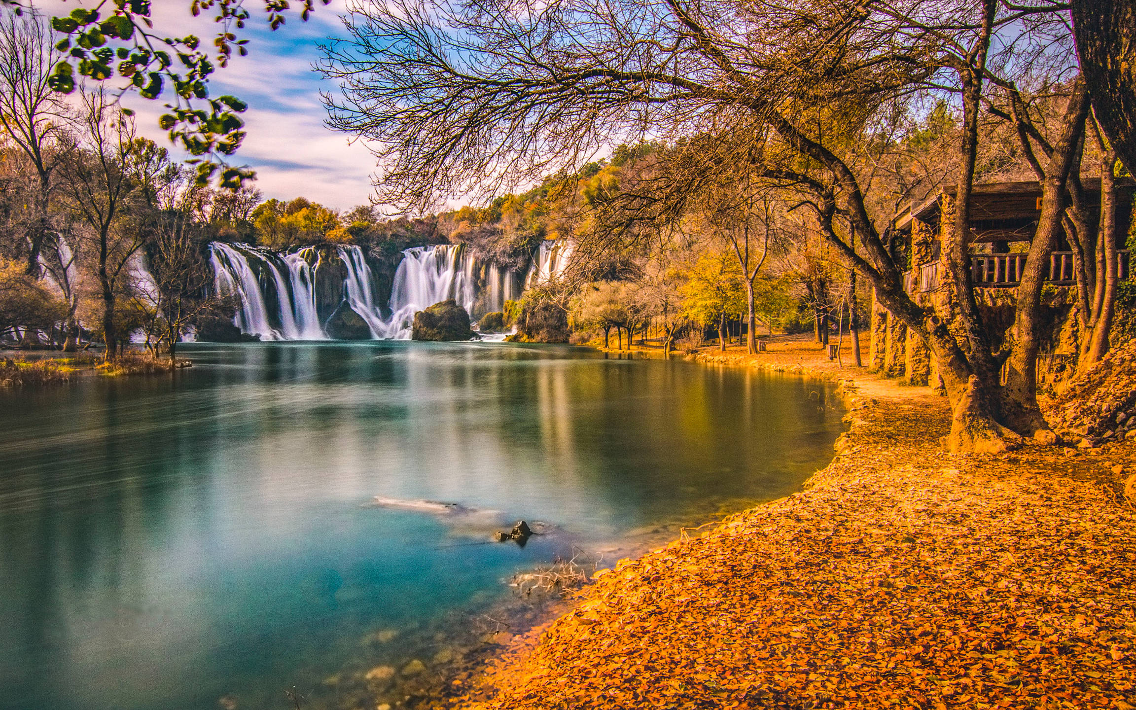Waterfall And River HD Landscape