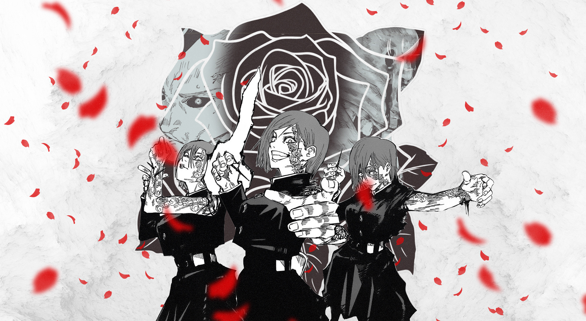 Jujutsu kaisen Nobara desktop wallpaper. Image - Behance