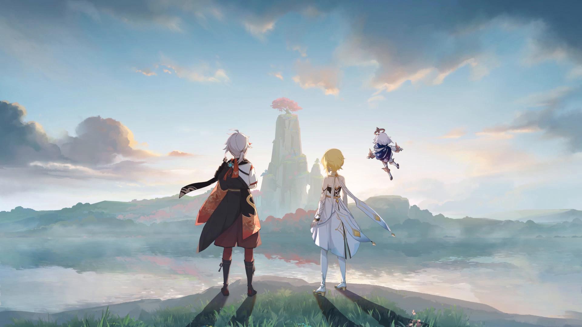 Kazuha & Lumine Animated Wallpaper