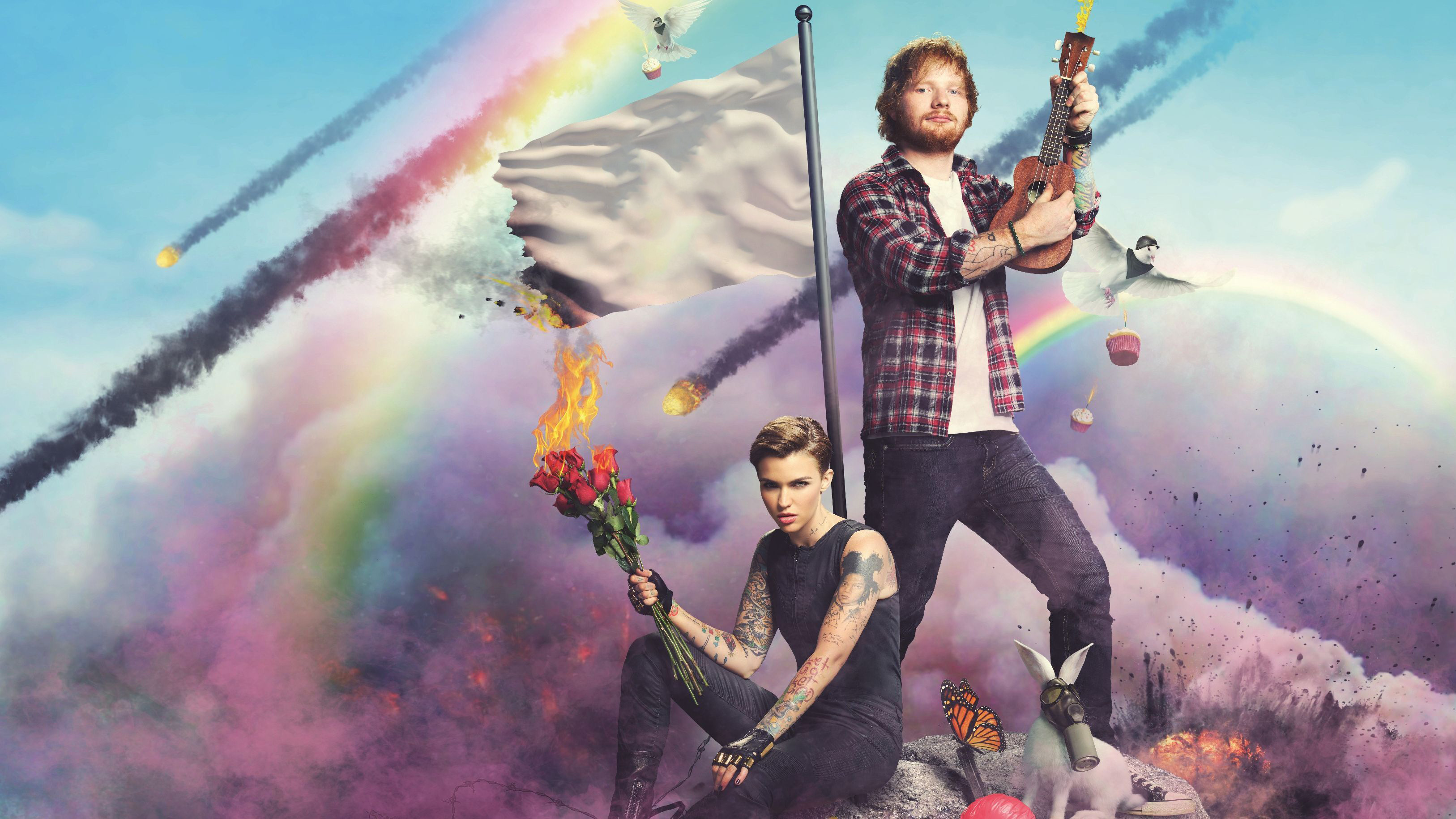 Ruby Rose And Ed Sheeran Wallpaper, HD