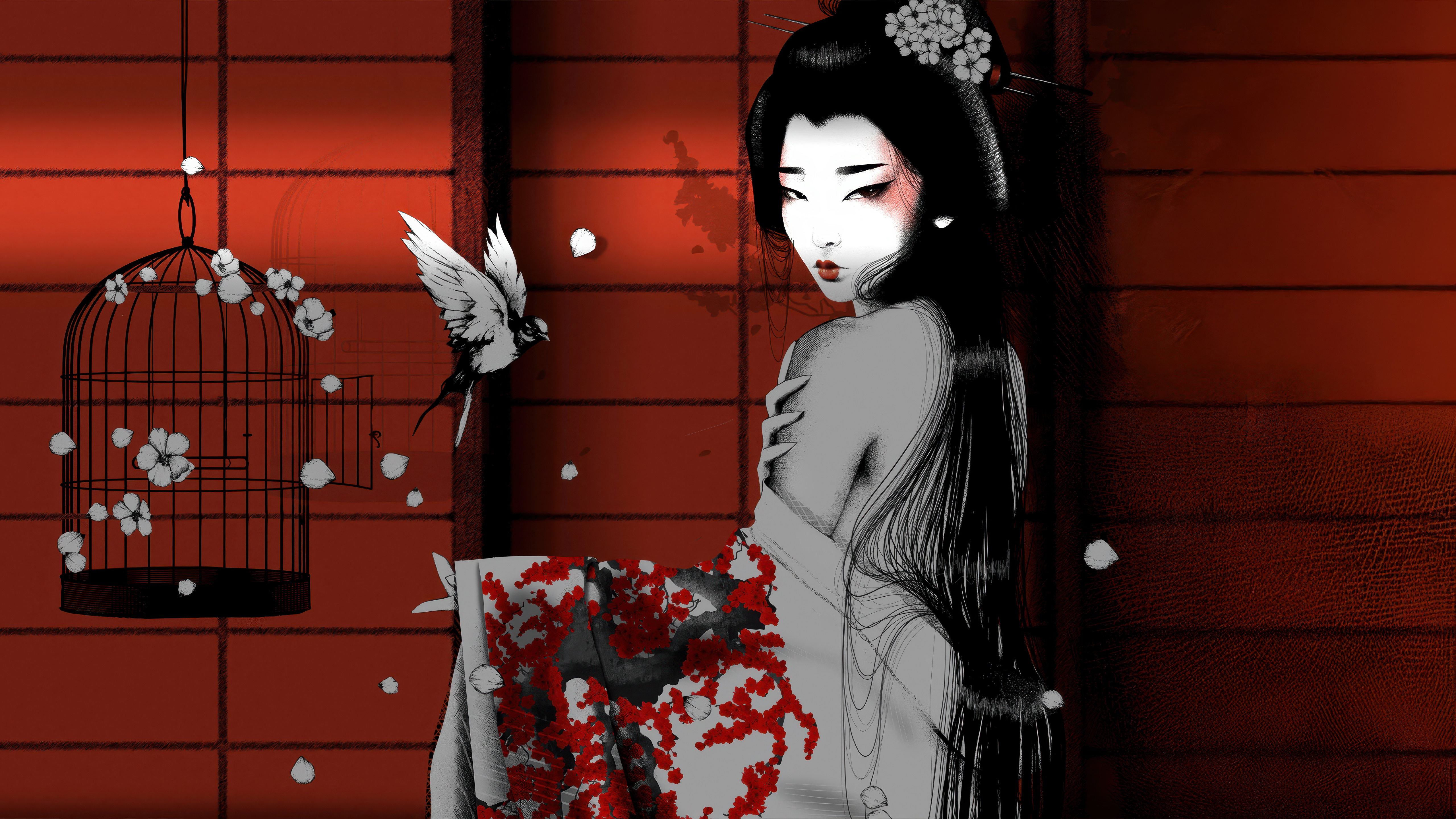 Japanese artistic 4K Wallpaper