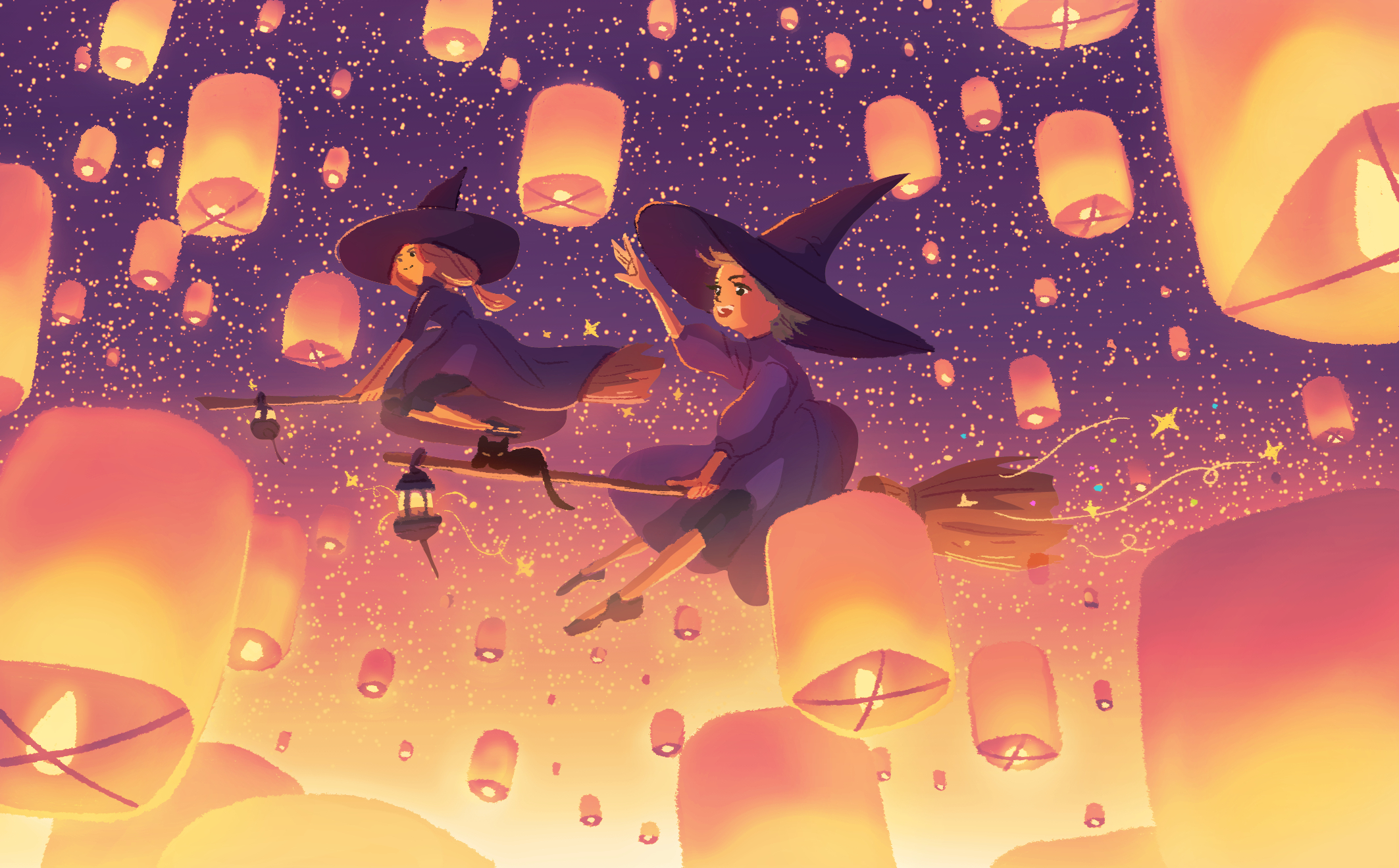 Lighting a Flying Lantern Scene