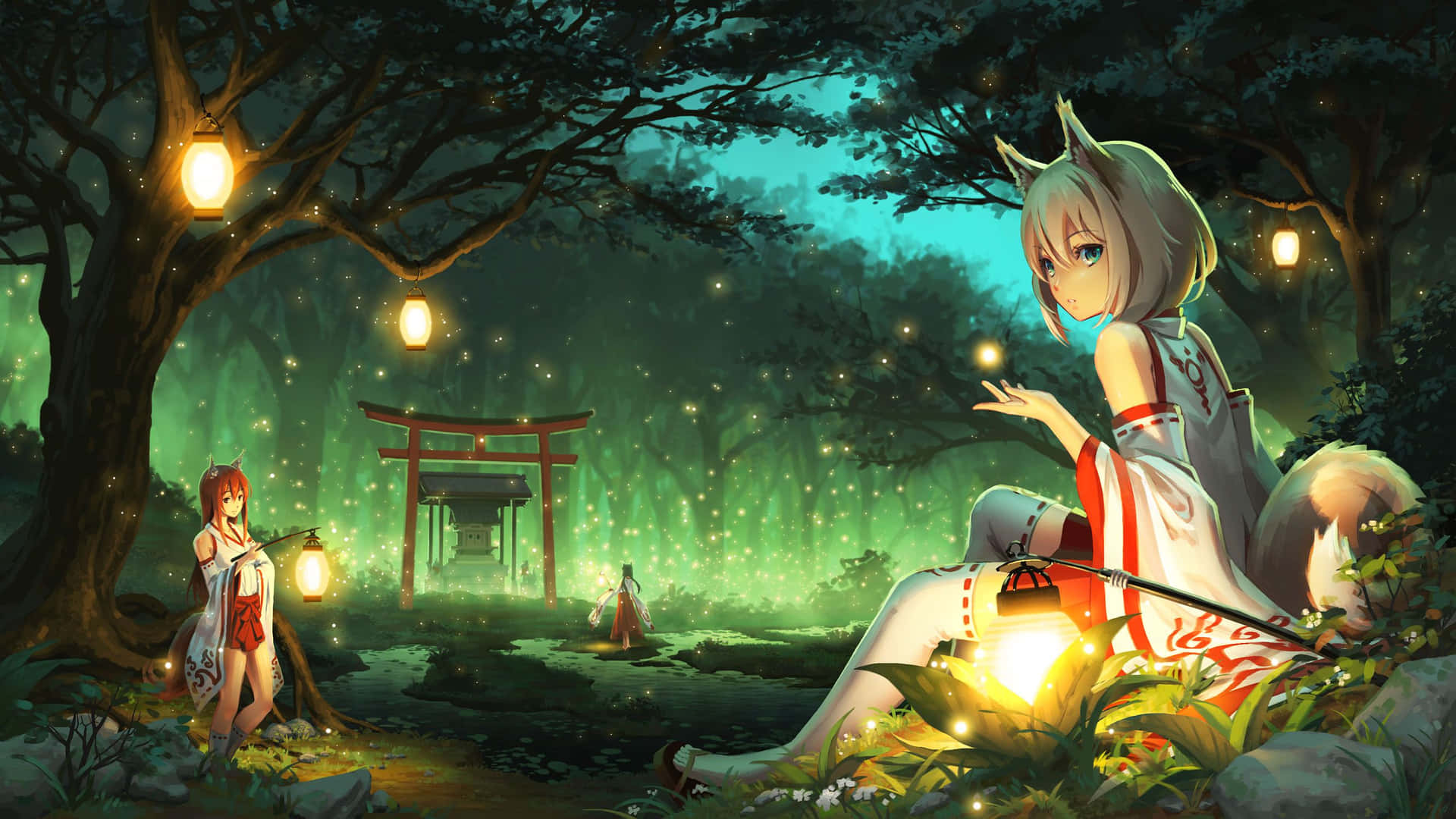 Anime Forest Background