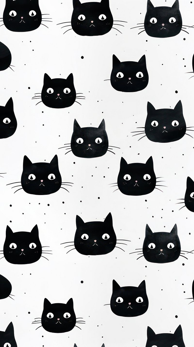 iPhone Wallpaper Black Cat Image
