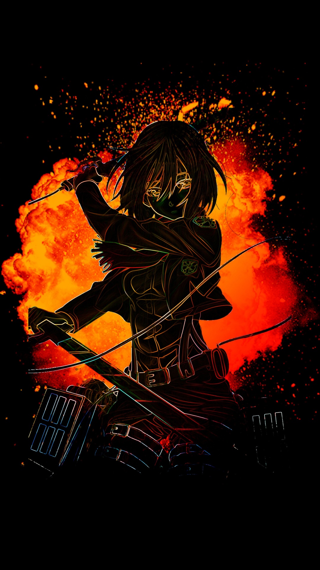 Mikasa Ackerman Attack on Titan AMOLED