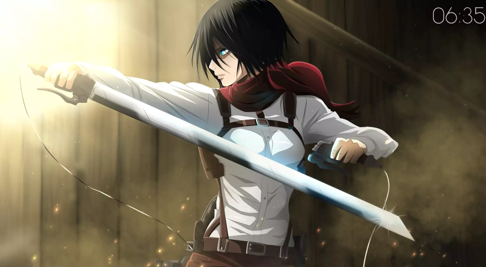 Live wallpaper Mikasa Attack on Titan 4k download on VSThemes.org
