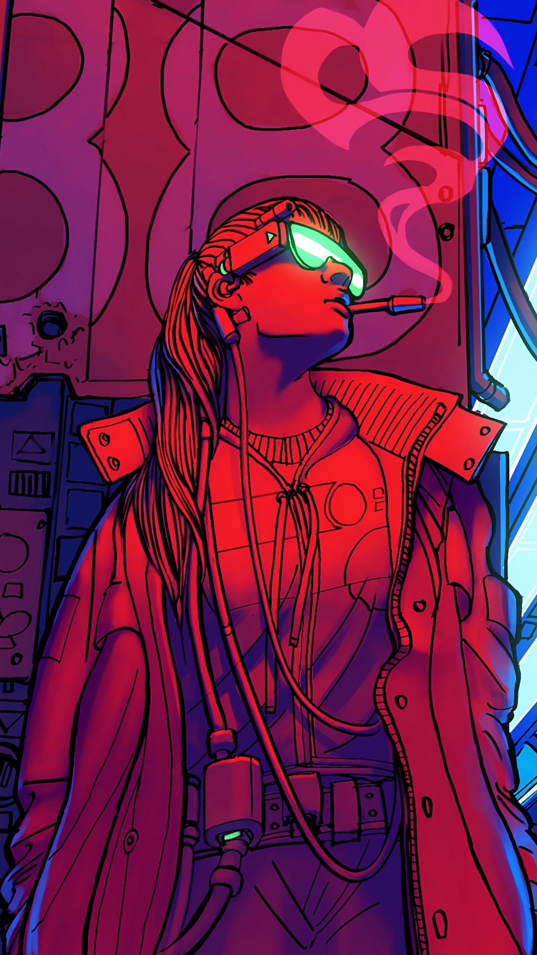 Baddie Wallpaper 4K, Cyberpunk girl