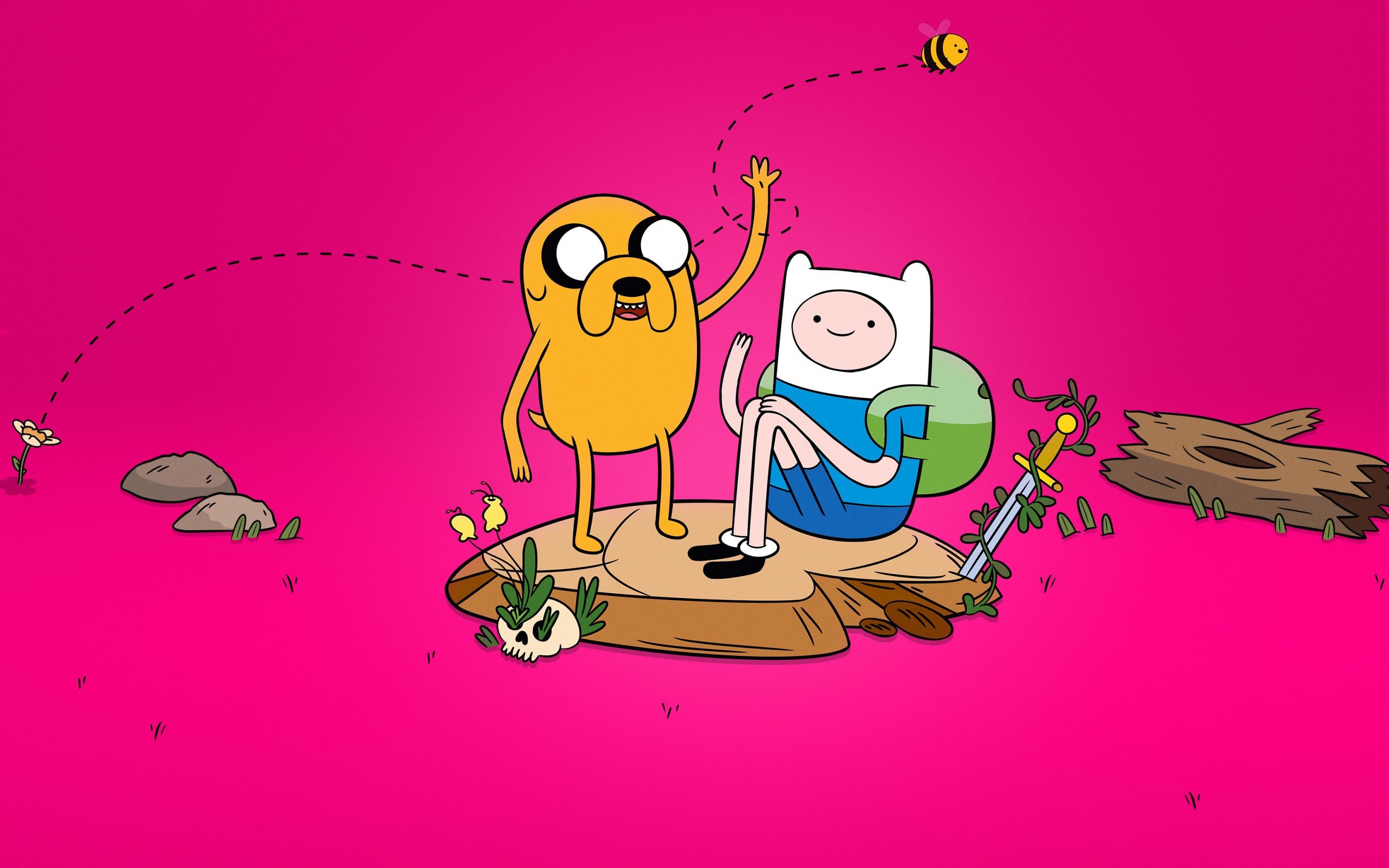 Cartoon Network Wallpaper 4K, Adventure Time, Jake, Finn