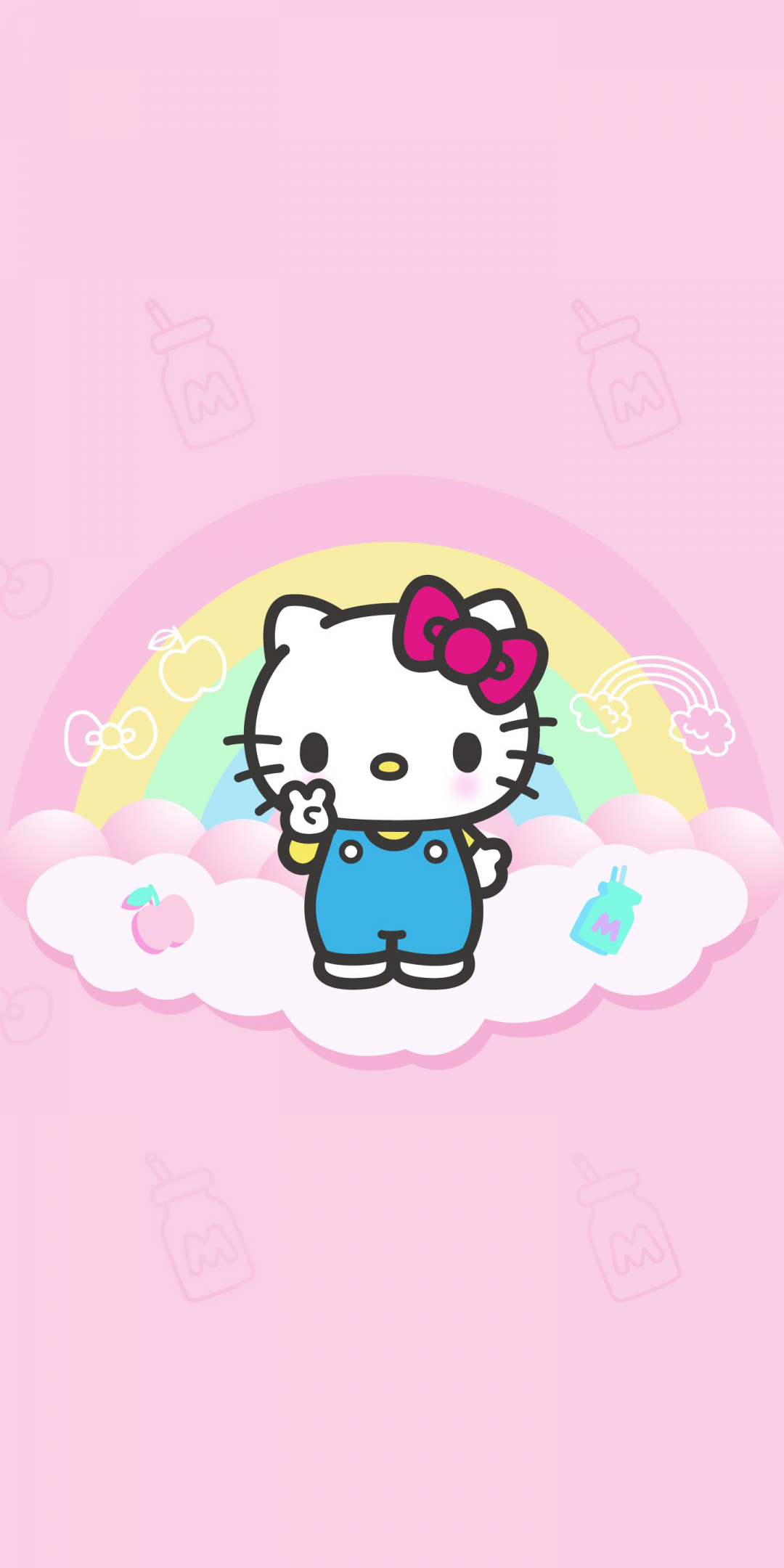 Hello Kitty Wallpaper 4K, Minimalist
