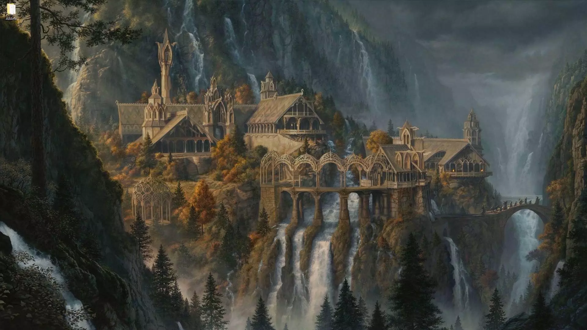 Live wallpaper Rivendell from The Hobbit movie download on VSThemes.org