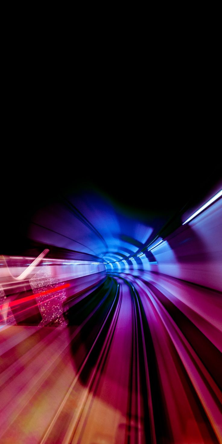 Tunnel, turn, motion blur, backlight