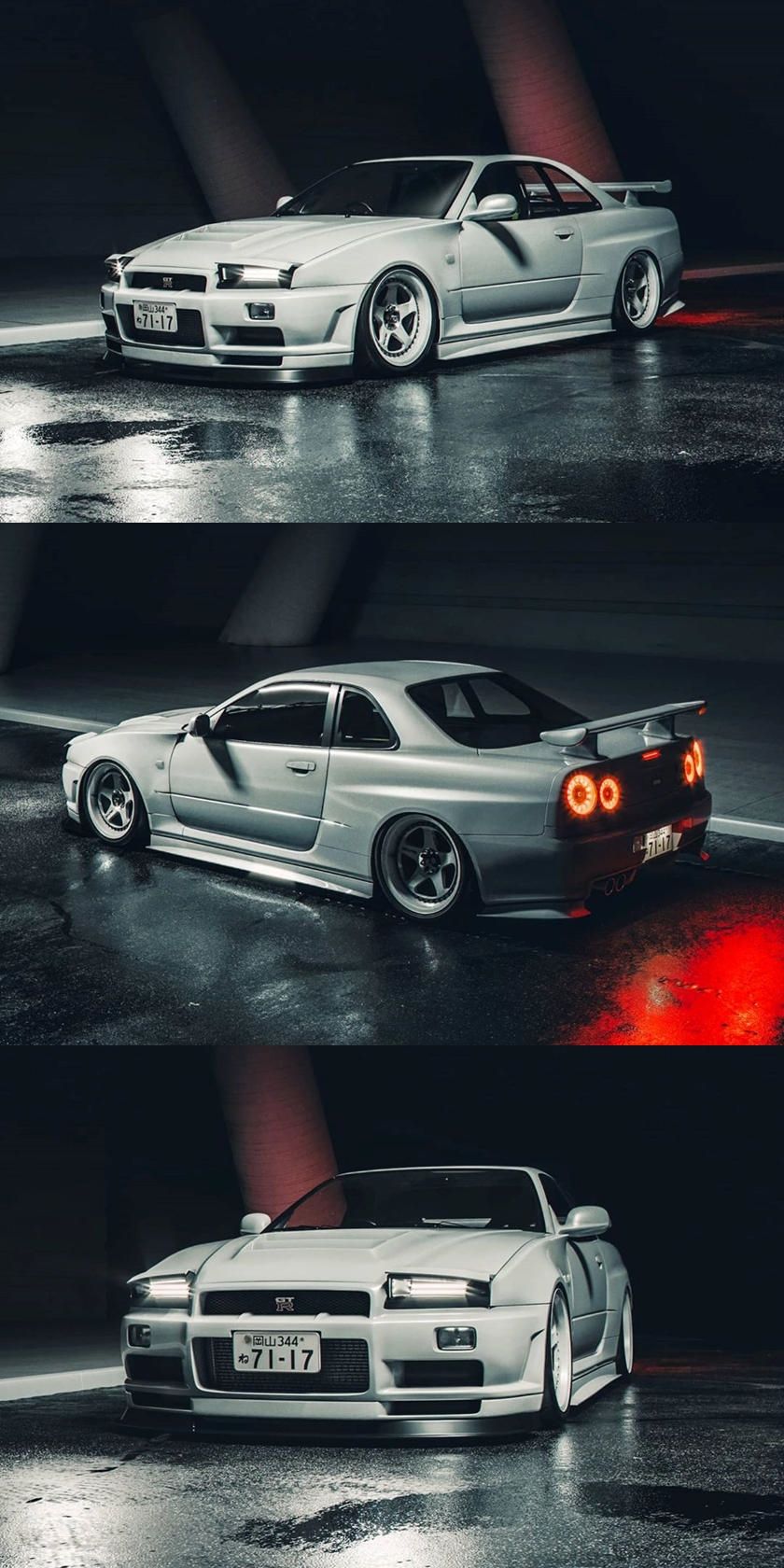 A Nissan GT R With Pop Up Headlights