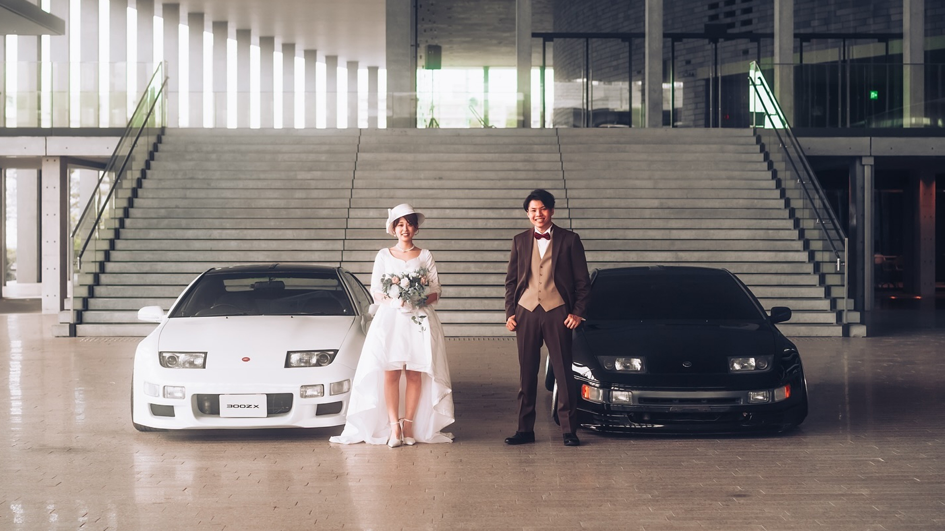 Couple and Their Pair of Nissan 300ZXs