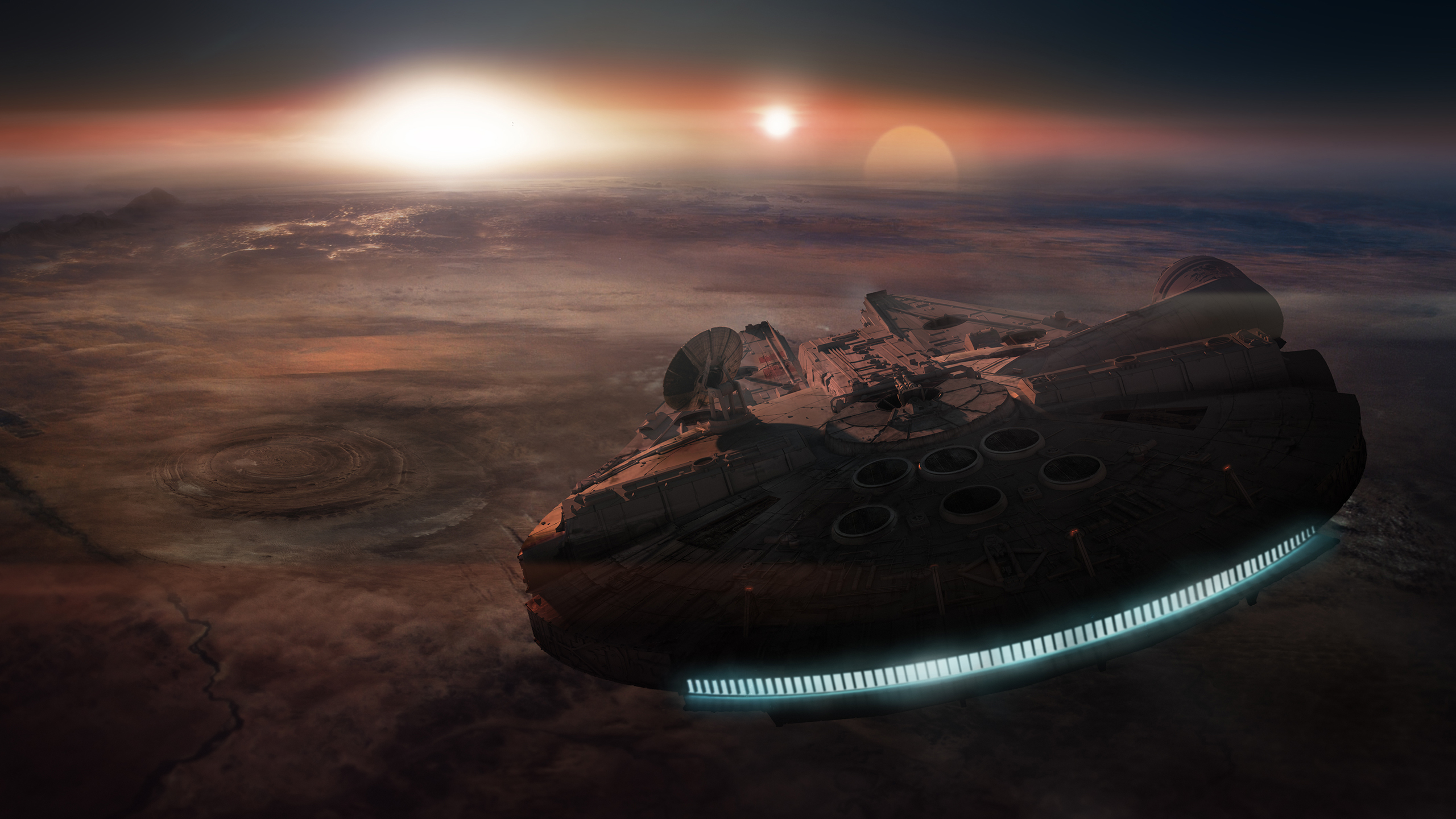 Wallpaper planet, star wars, spaceship