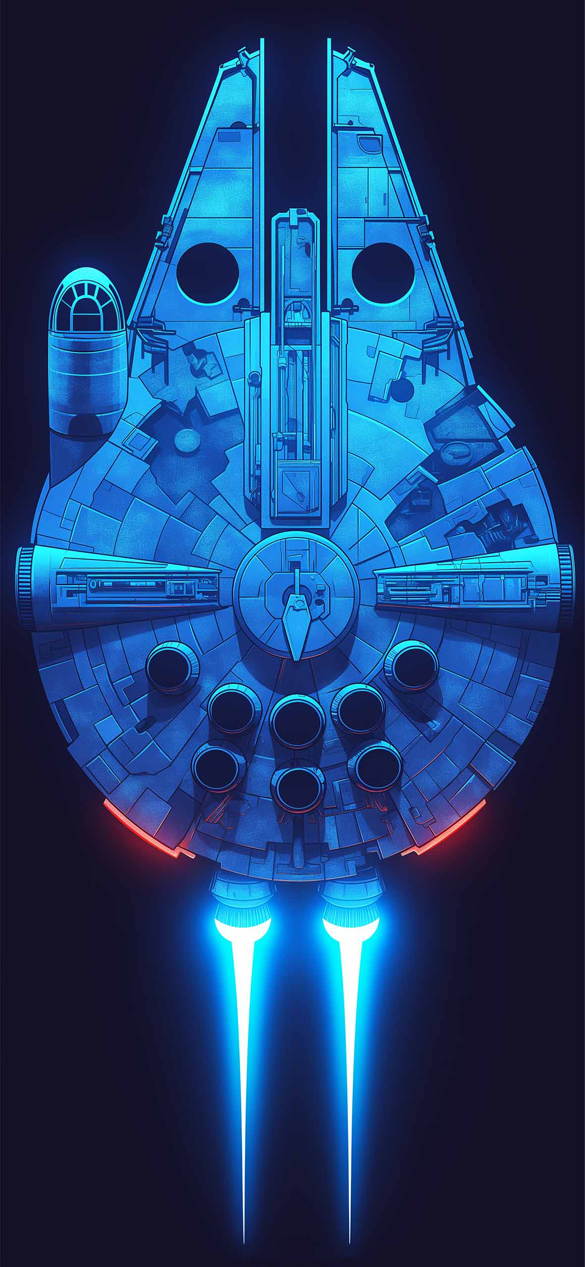 Epic Millennium Falcon Blue Thrusters