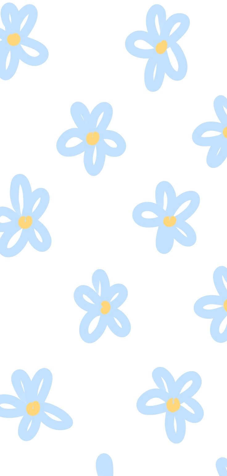 Baby blue Flowers Wallpaper