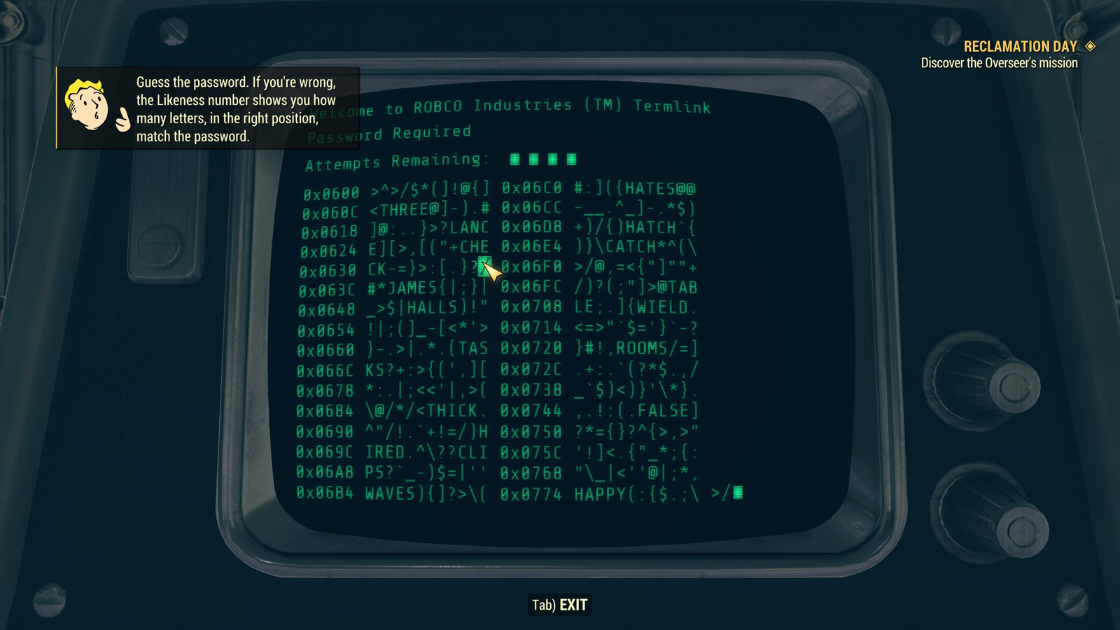 Fallout 76 terminal hacking: upgrading