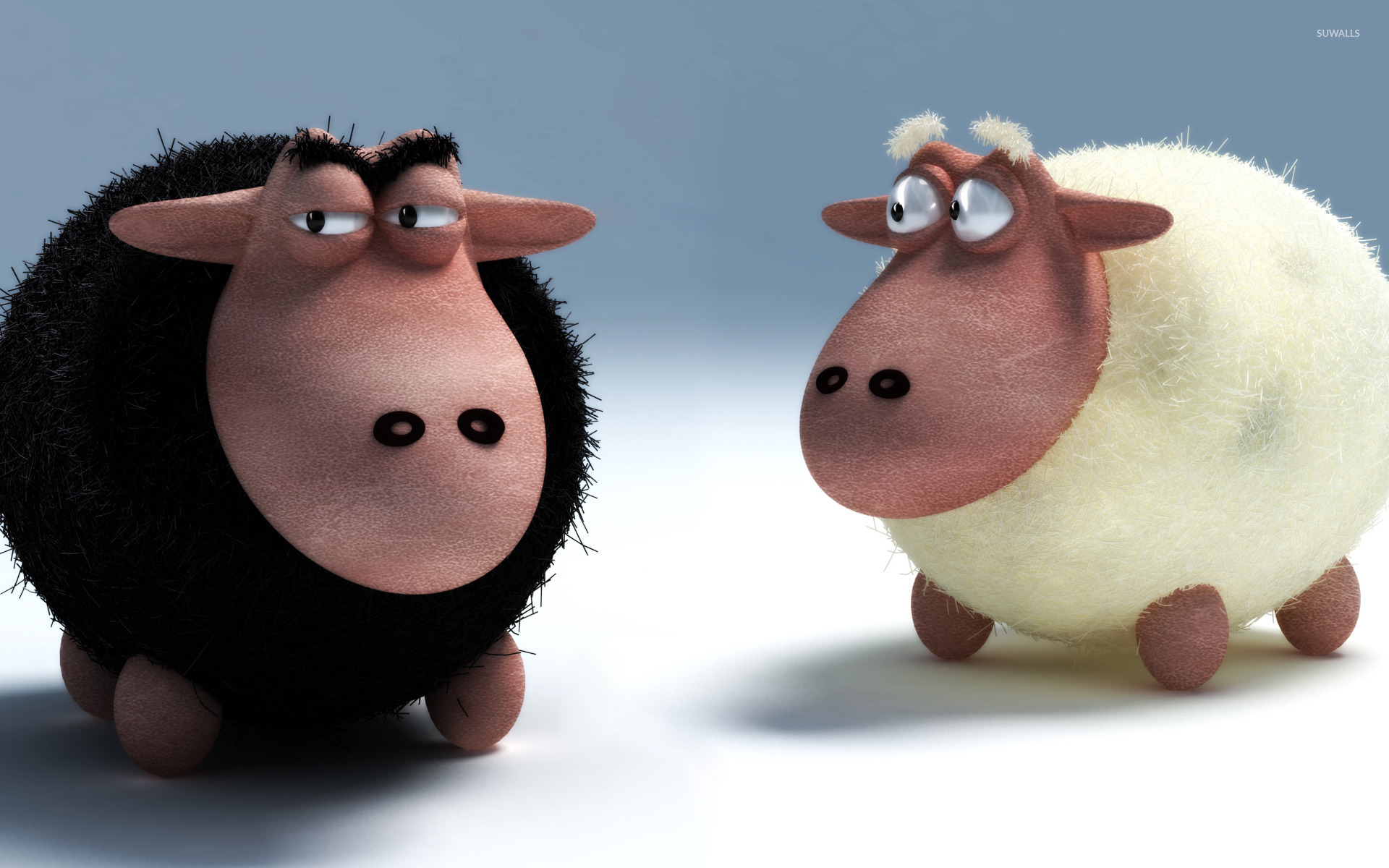 Black and white sheep wallpaper