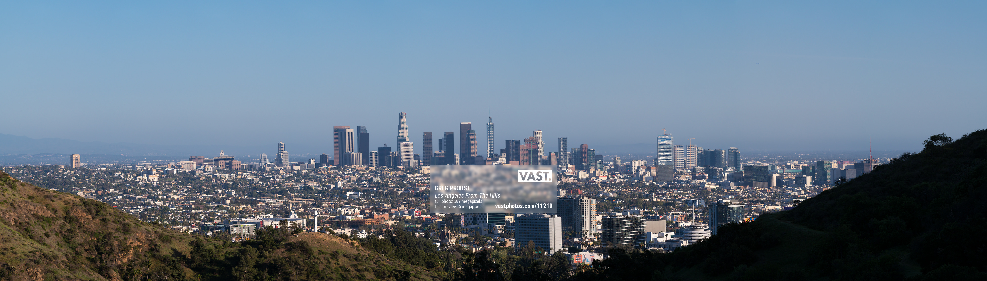 Los Angeles skyline panorama wallpaper