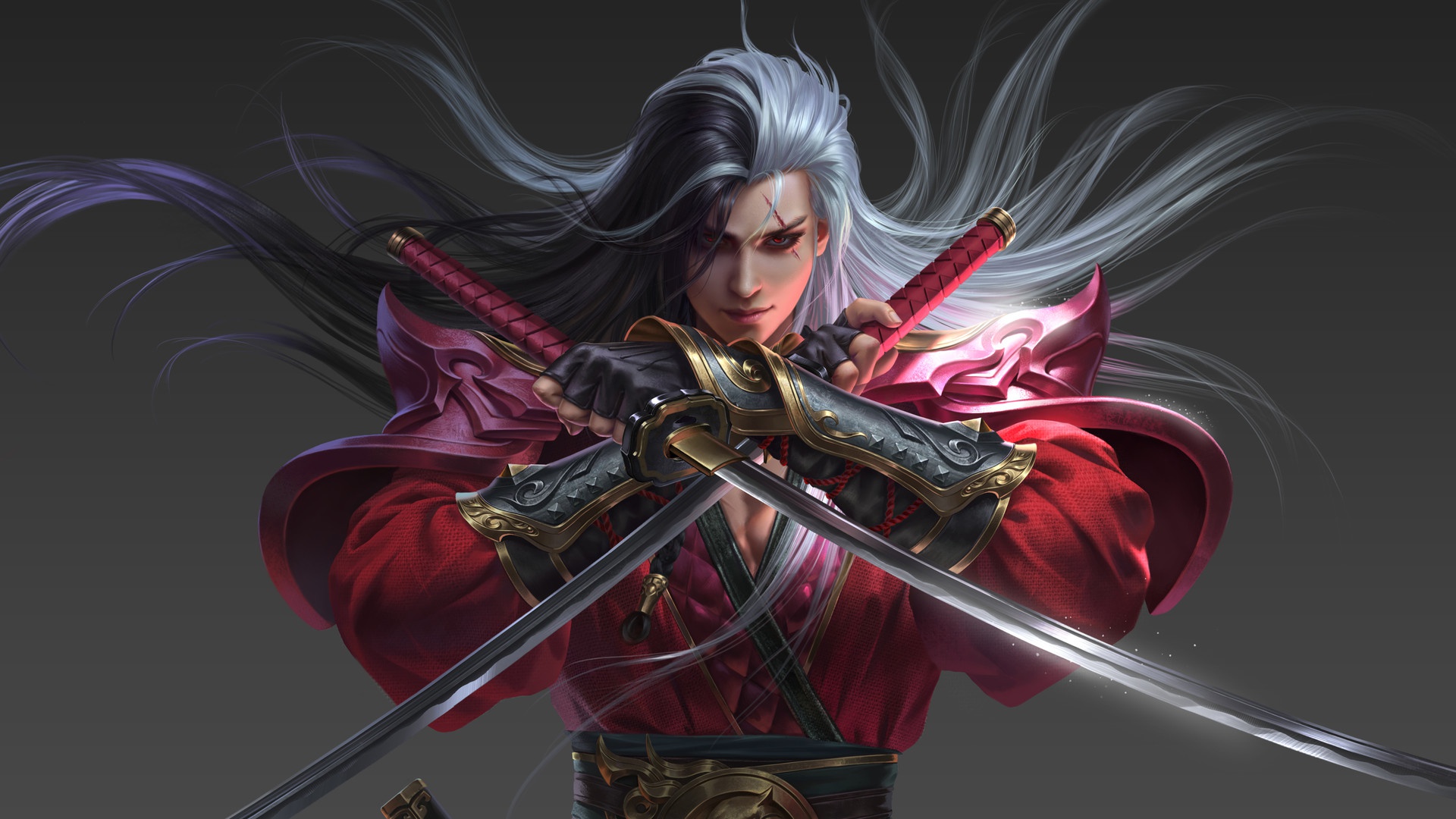 HD Wallpaper of a Fierce Samurai Warrior