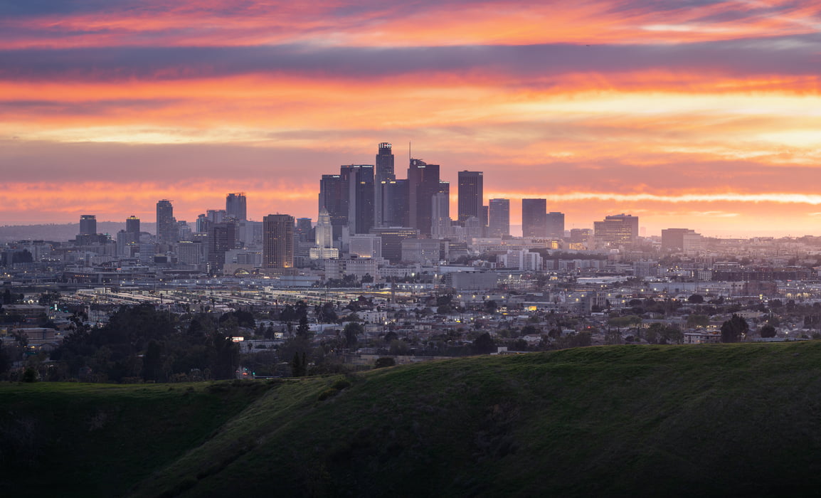 Los Angeles skyline panorama wallpaper