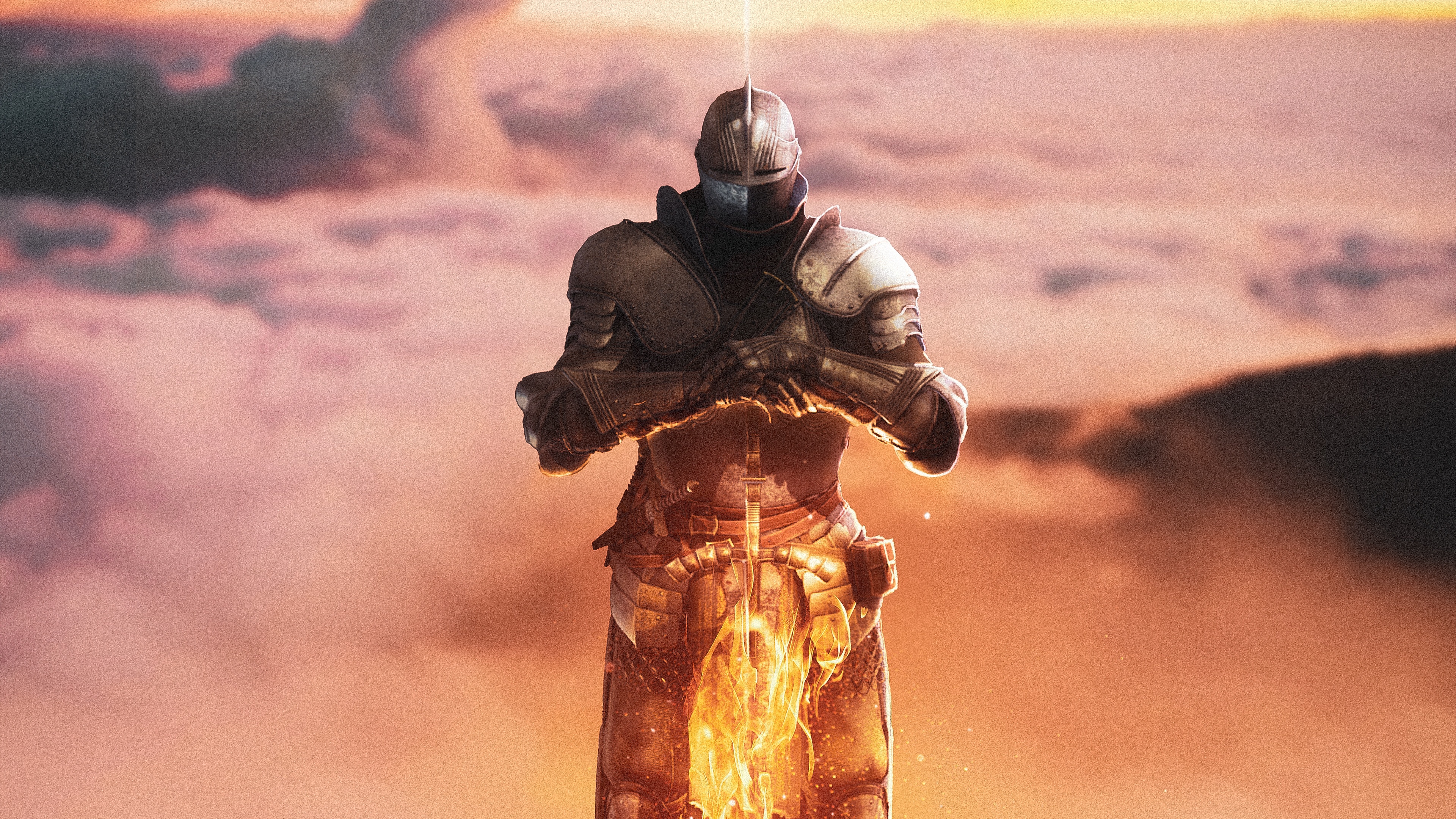 Warrior Wallpaper 4K, Dark Souls, Sword