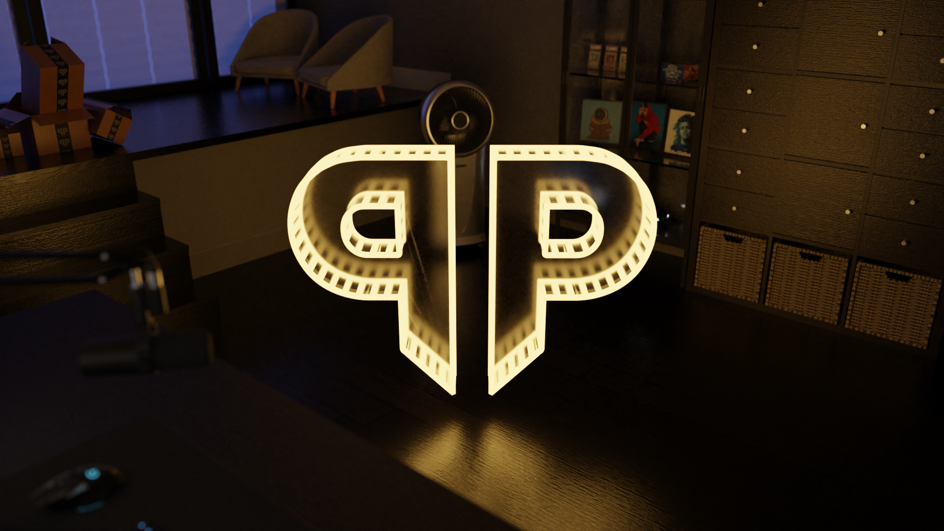 3D Raum v2. Alles etwas dunkler mit