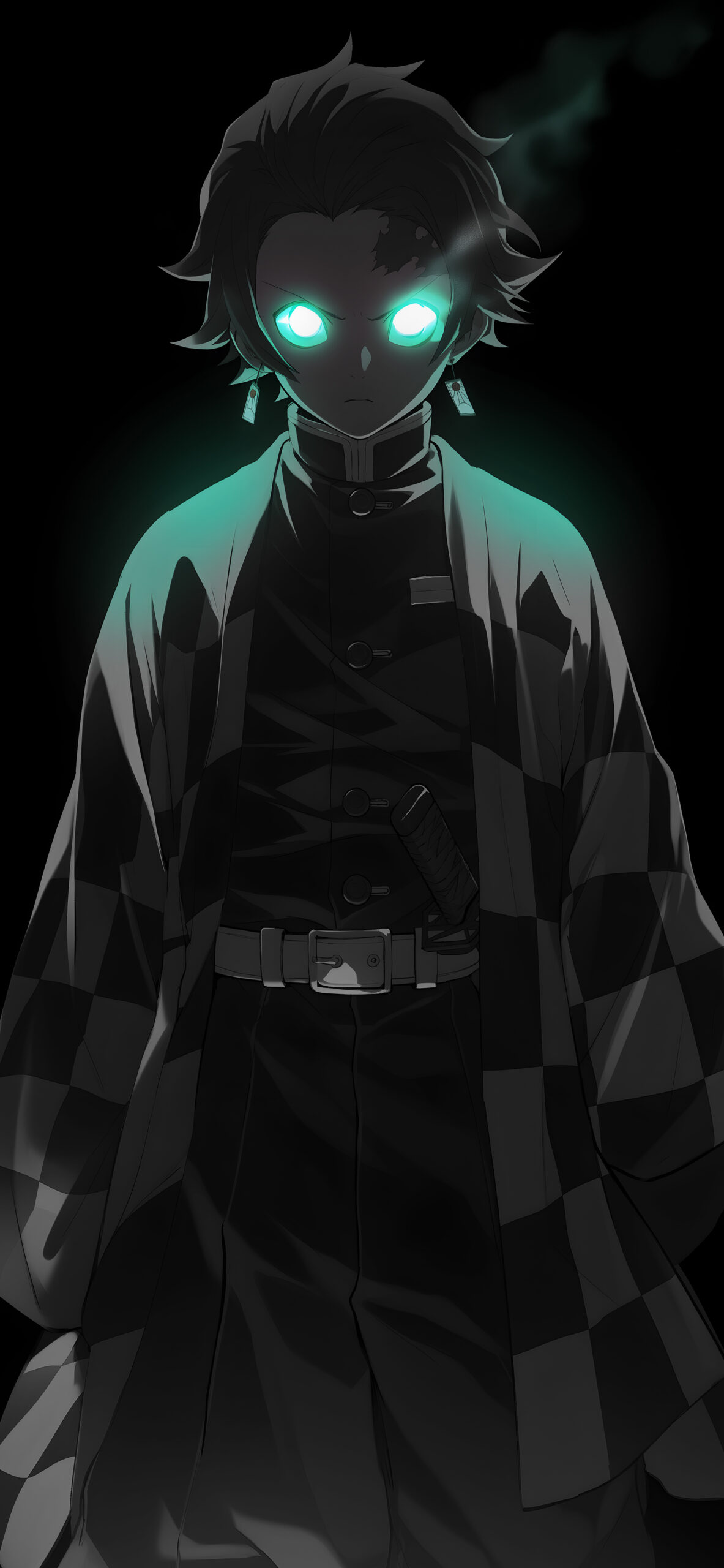 Tanjiro Glowing Eyes Wallpaper