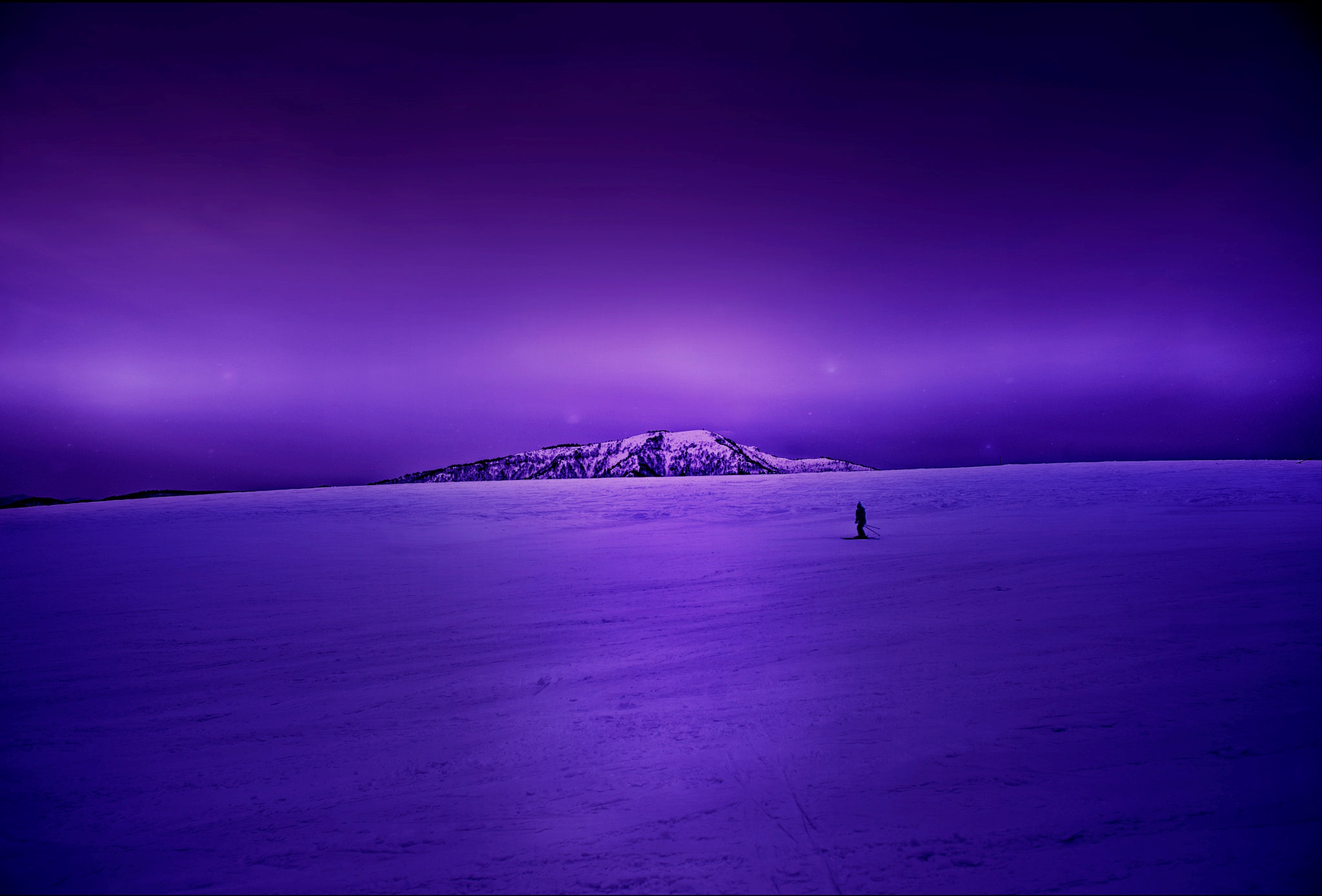 Wallpaper night, winter, view, snow