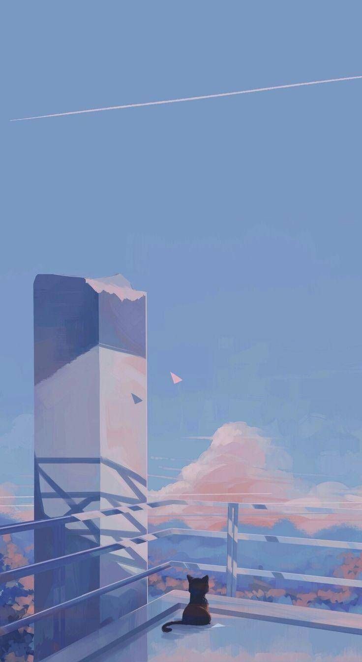 Anime Blue Aesthetic Wallpaper