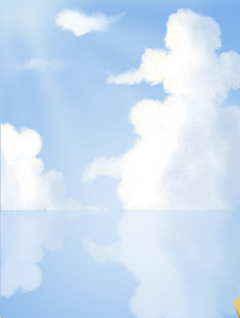 Fresh Anime Style Solid Color Blue Sky
