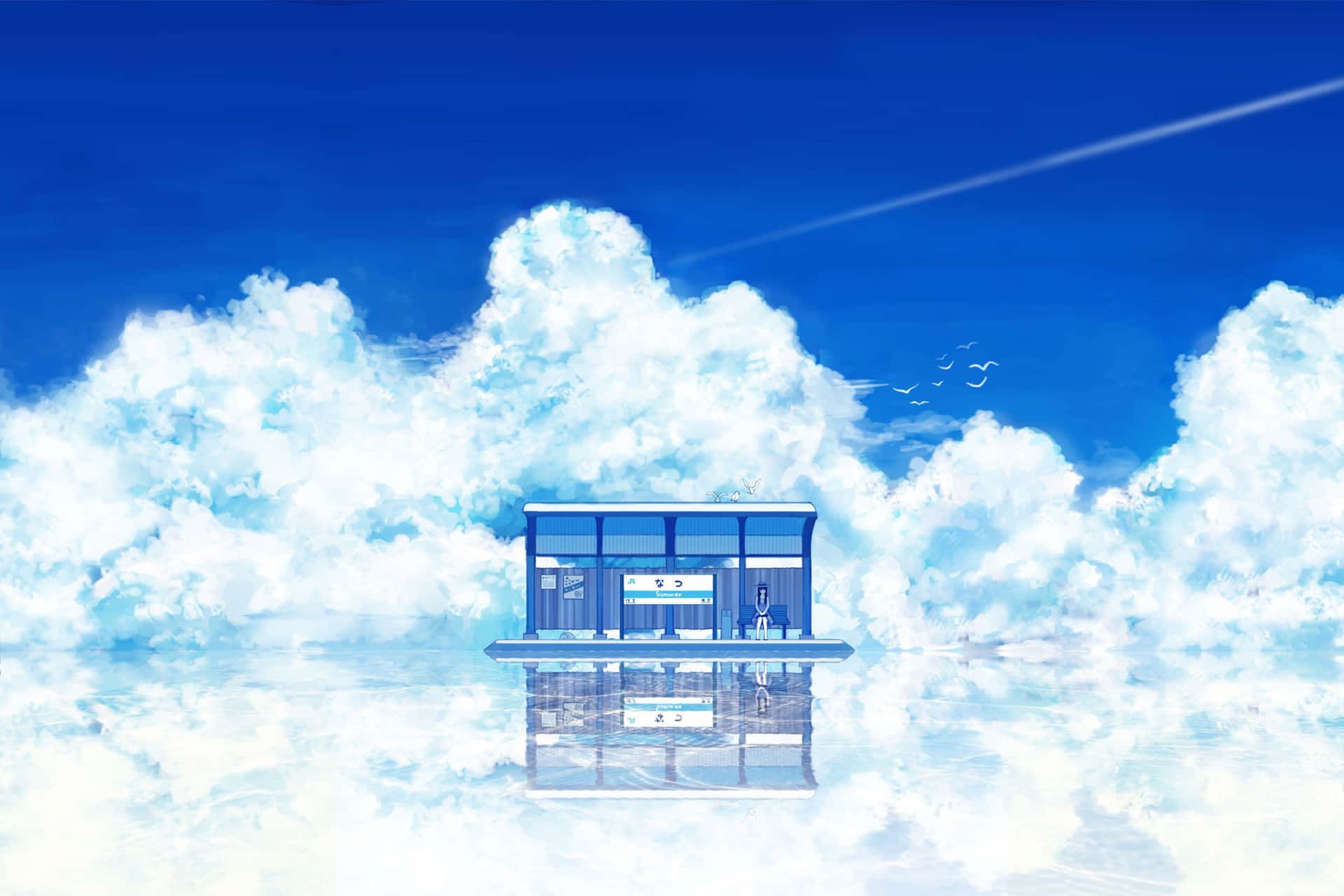 Anime Blue Sky Wallpaper, HD