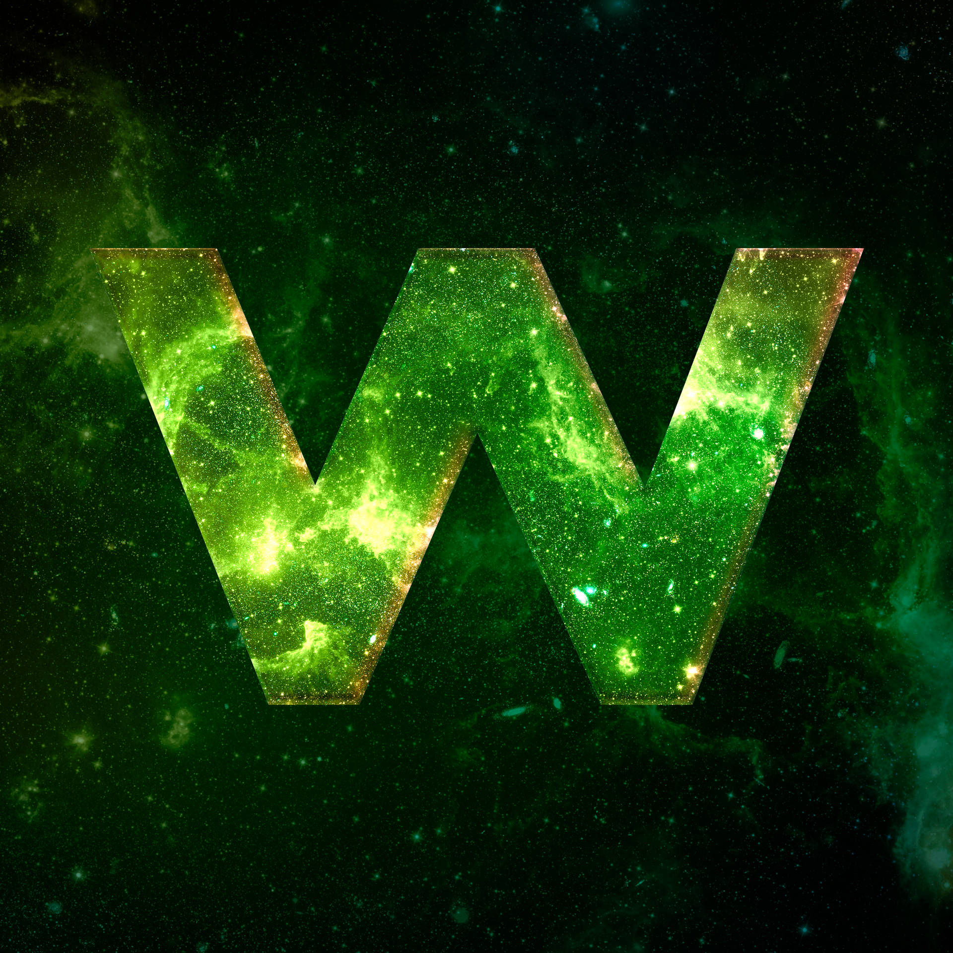 Download free Letter W Green Nebula