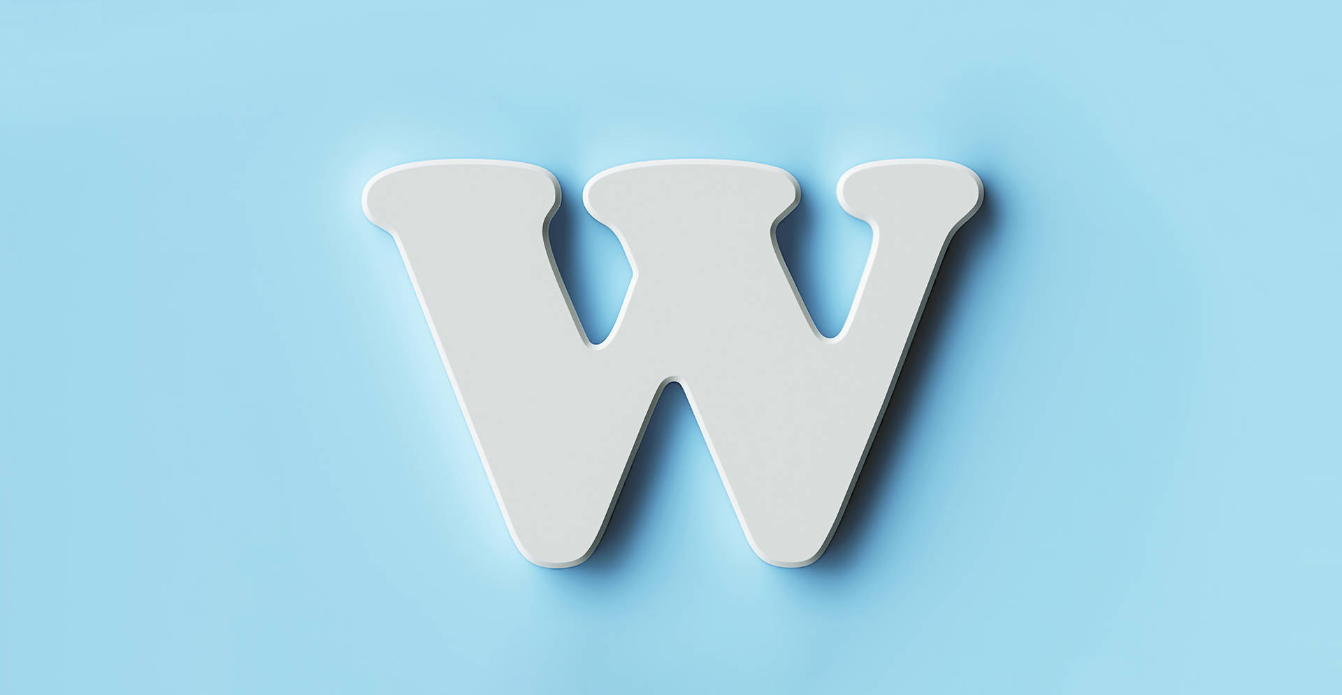 Download White Bold Letter W Wallpaper