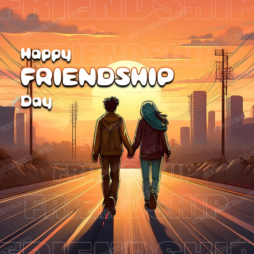 Happy Friendship Day wallpaper with a