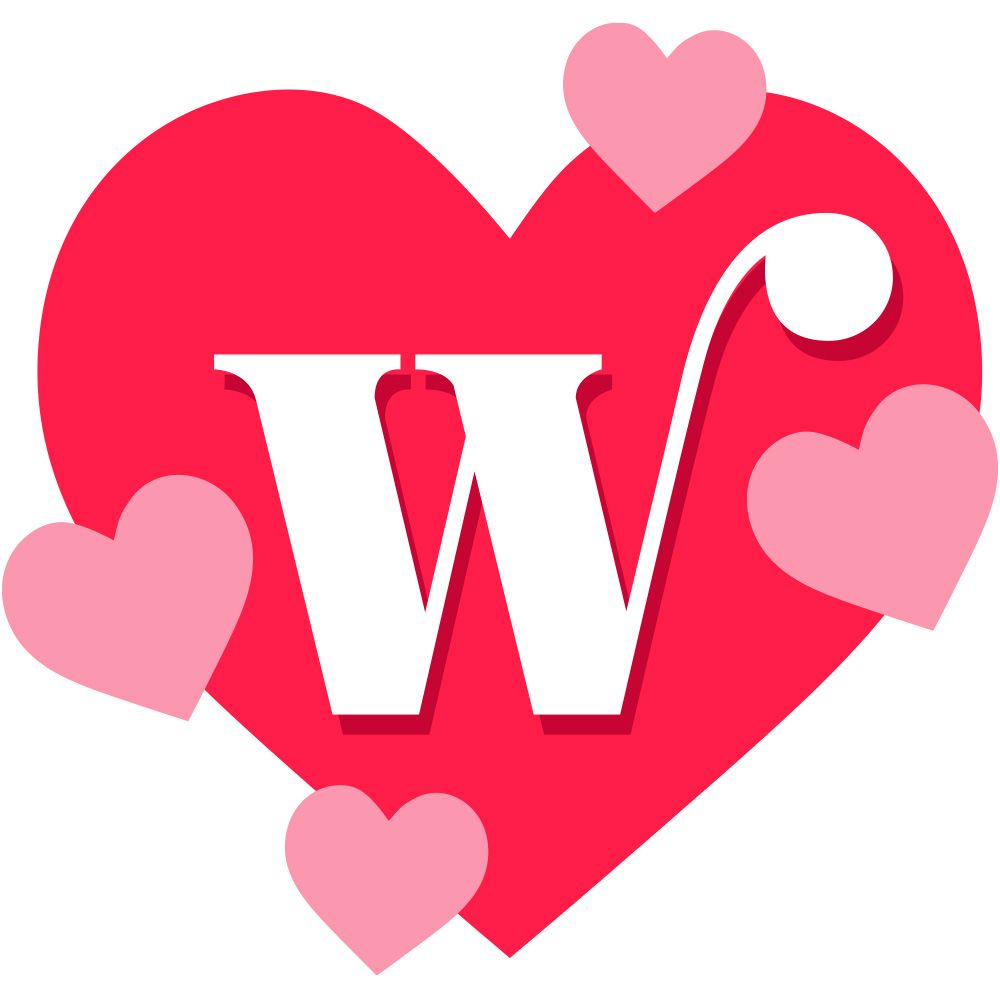 Heart Letter W. D 1244446