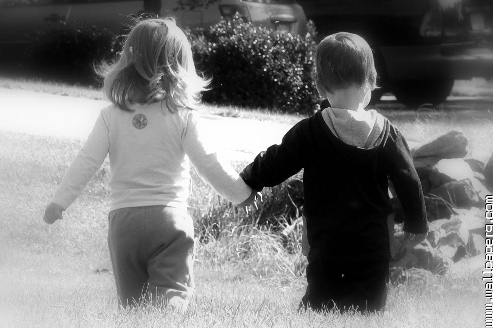 Girl Holding Hands Wallpaper