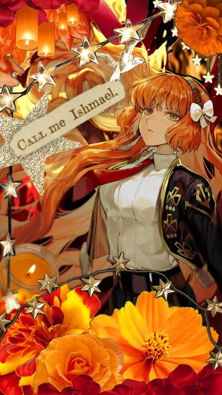 ishmael from limbus company!! #ishmael #limbuscompany #art #orange #red #fire #mobydick #art #quotes #books