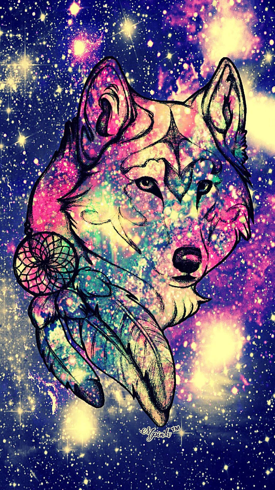 Majestic Galaxy Wolf