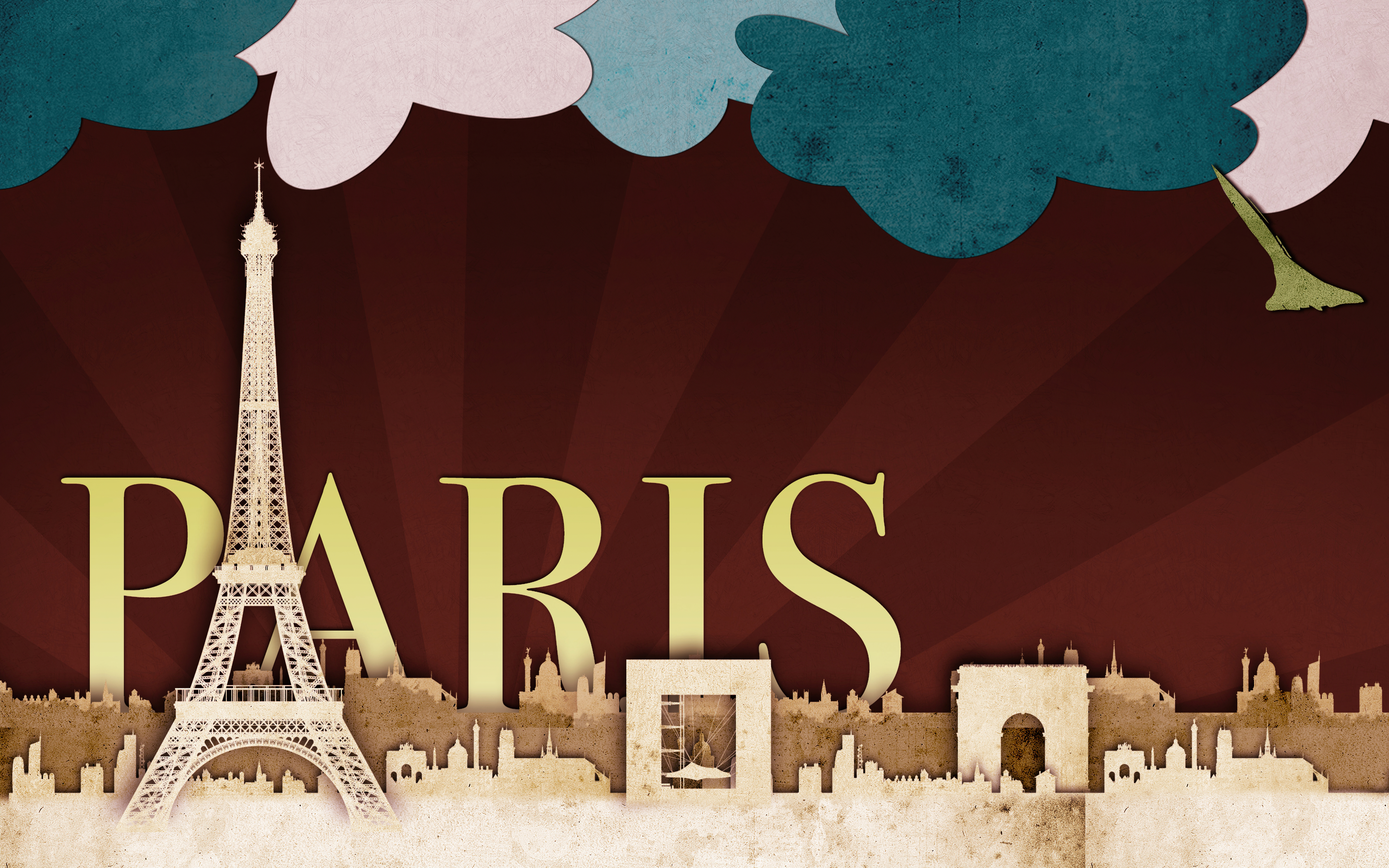 Paris Wallpaper 4K, Eiffel Tower, Paper Art