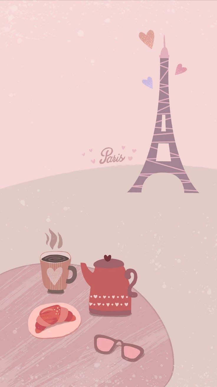 Pink paris wallpaper, iPhone wallpaper