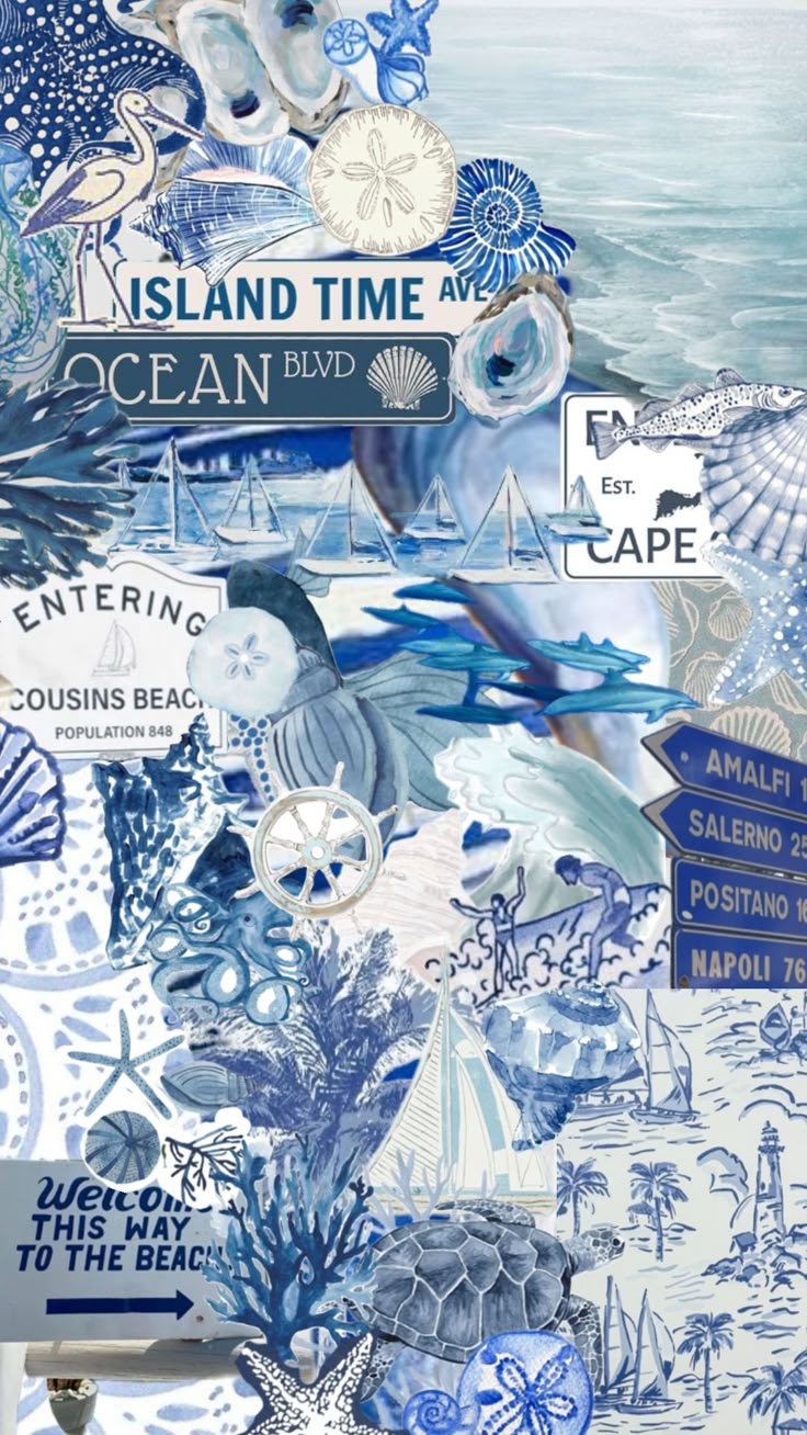 Coastal collage!! #coastal #blue