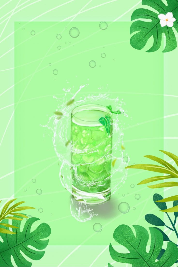 Lemon Green Tea Summer Drink Background
