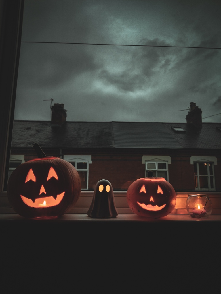 Halloween Cross Stitch And Pumpkin