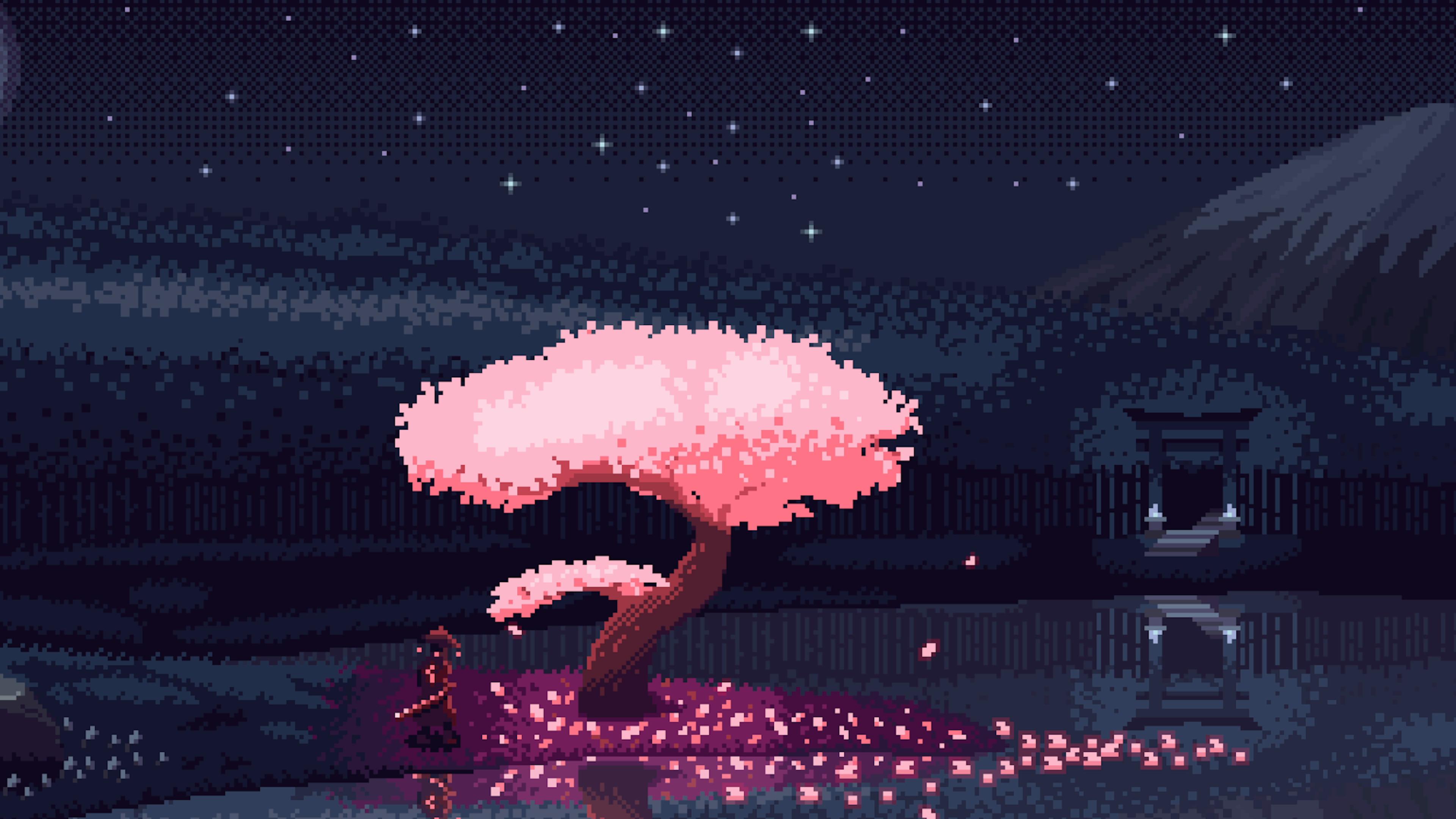 Pixel Sakura Live Wallpaper