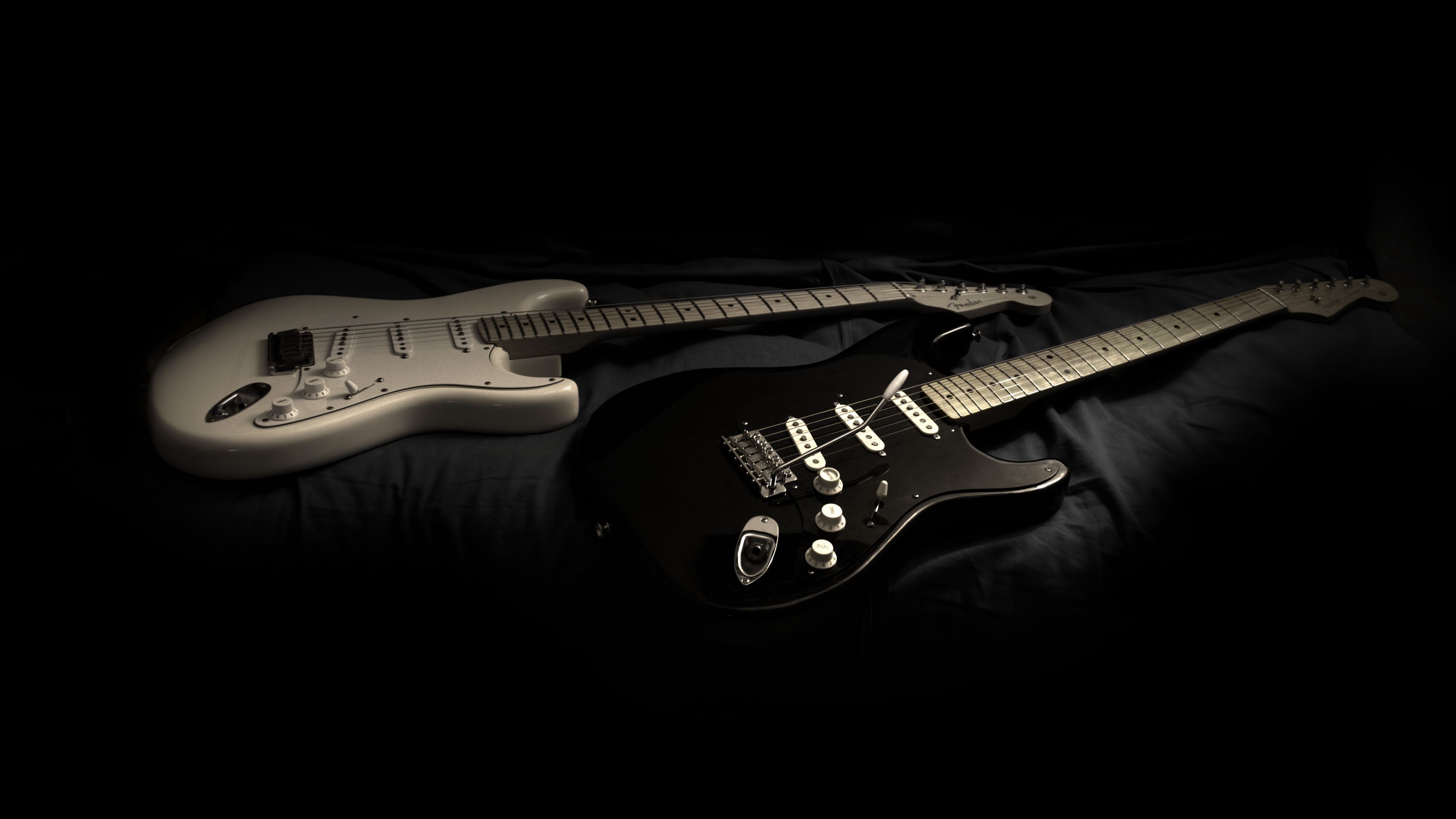 Download wallpaper 3840x2160 guitars