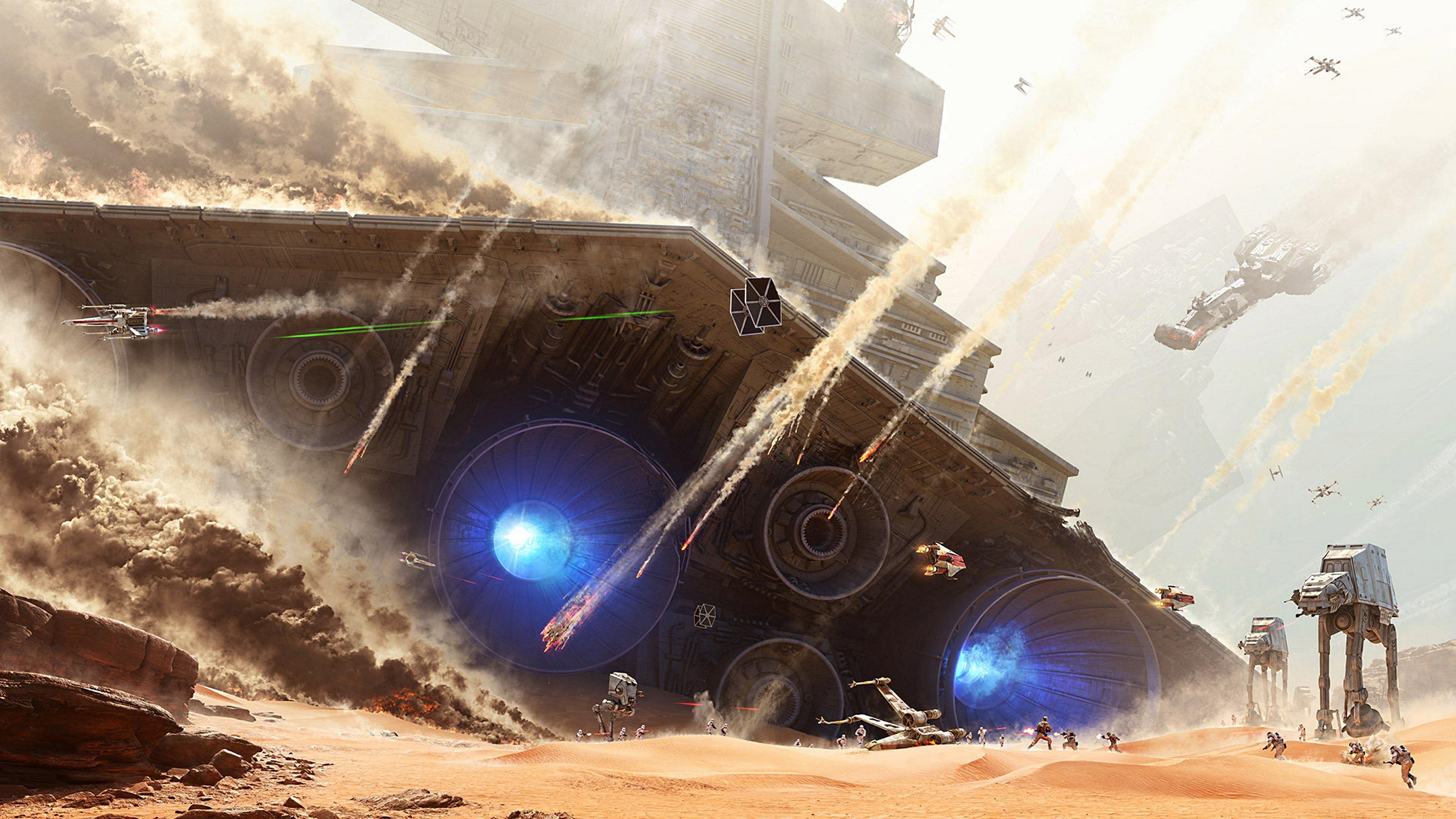 Battle of Jakku Wallpaper edited 4K